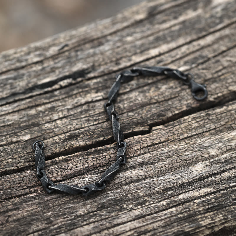 WorldNorse Handcrafted 925 Silver Dark Rugged Chain Bracelet - image 3