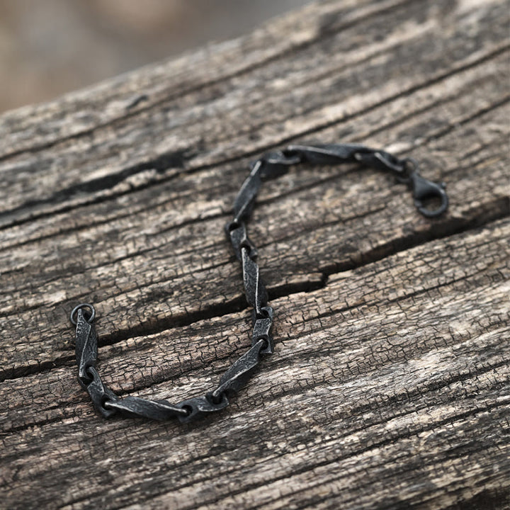 WorldNorse Handcrafted 925 Silver Dark Rugged Chain Bracelet - image 3