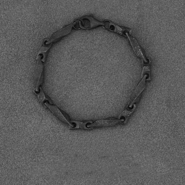 WorldNorse Handcrafted 925 Silver Dark Rugged Chain Bracelet - 4mm - 19cm - image 5