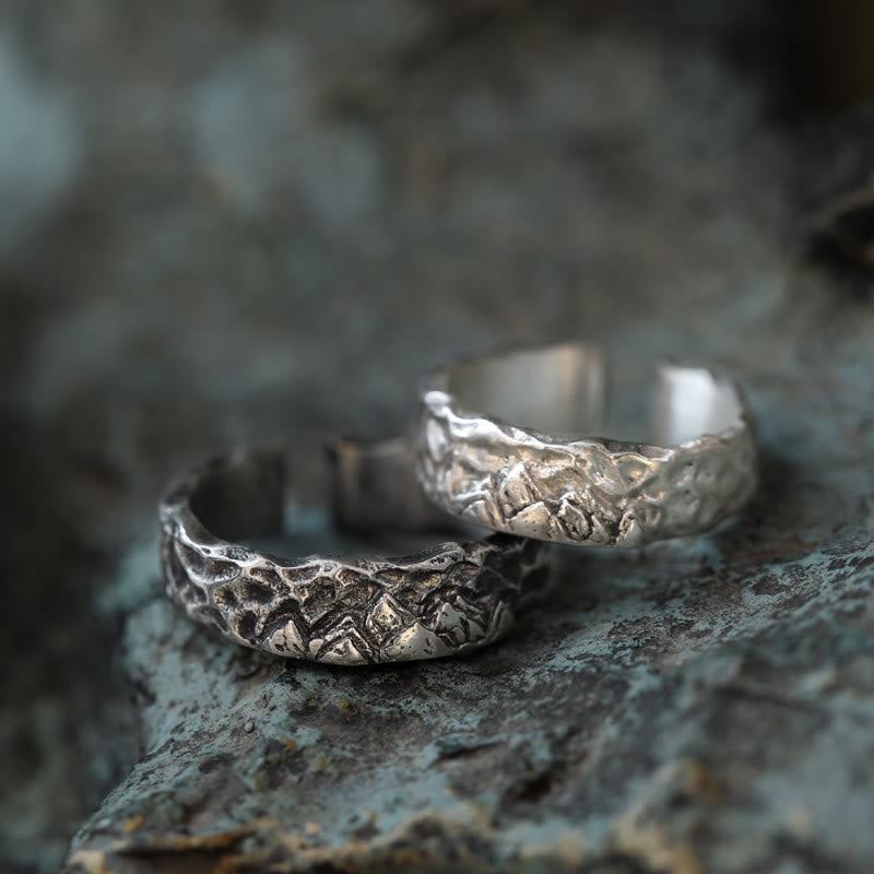 WorldNorse Handcrafted 999 Silver Handmade Rugged Surface Ring - image 0