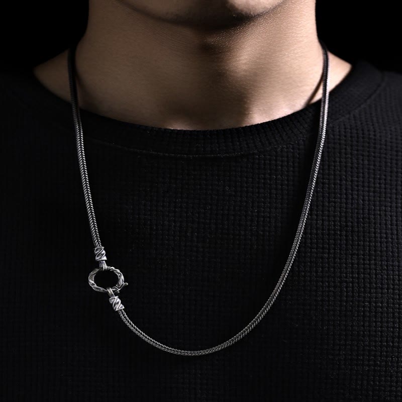 WorldNorse Handcrafted 925 Silver Twisted Knot Necklace - image 1