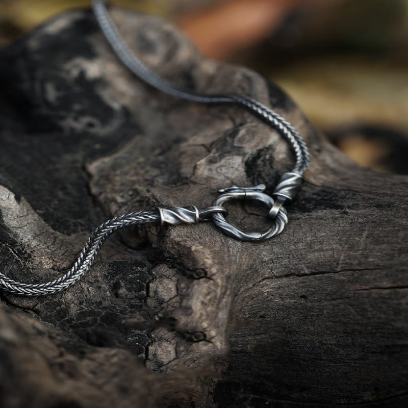 WorldNorse Handcrafted 925 Silver Twisted Knot Necklace - image 0