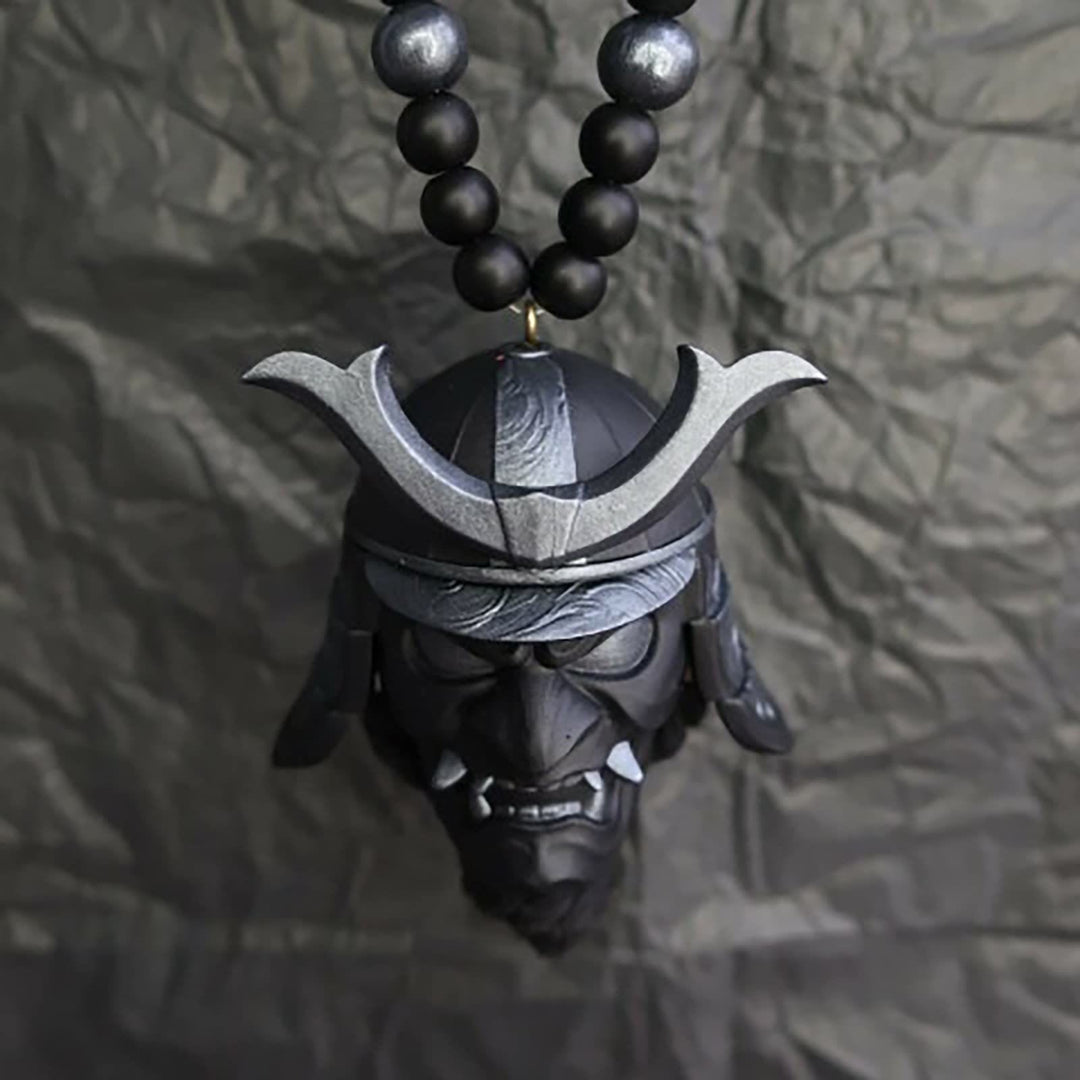 FREE Today: Samurai Kabuto Mask Car Ornament - Black & Silver - image 10
