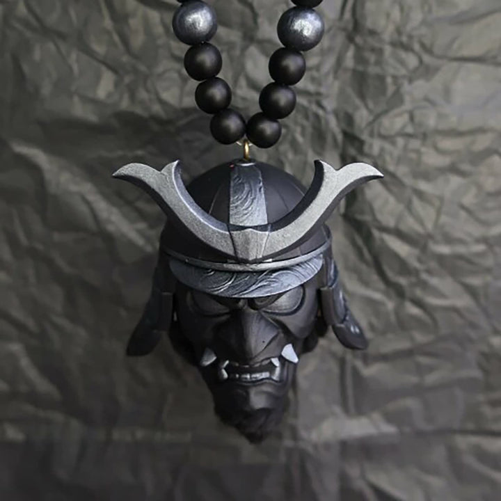 FREE Today: Samurai Kabuto Mask Car Ornament - Black & Silver - image 10