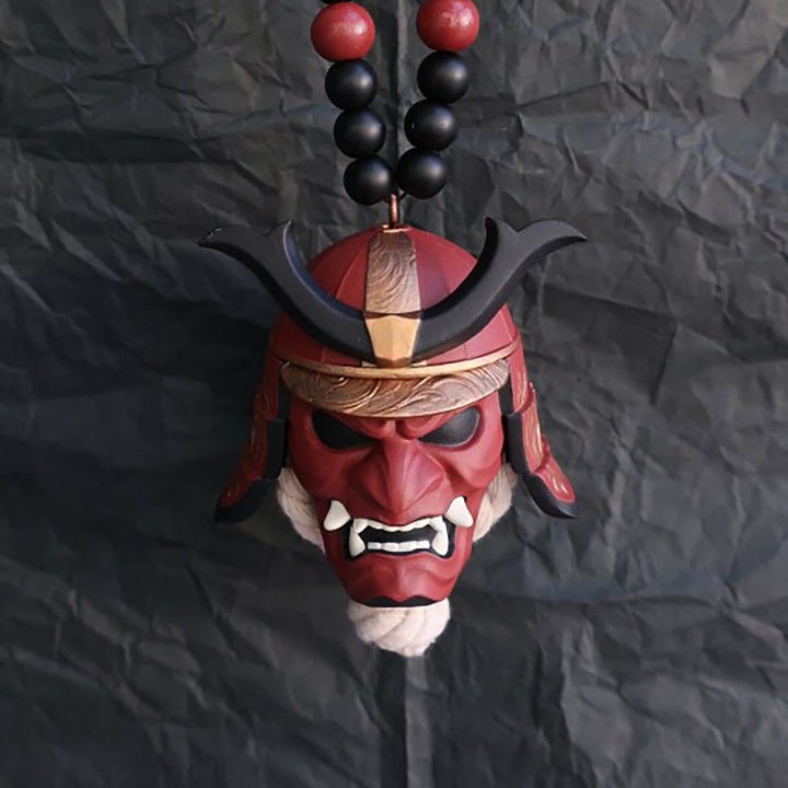 FREE Today: Samurai Kabuto Mask Car Ornament - Black & Red - image 0