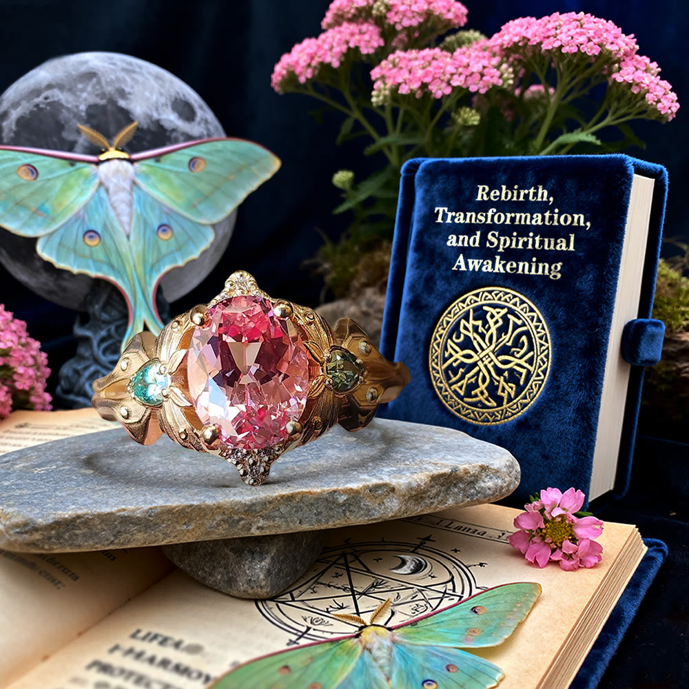 FREE Today: Luna Moth Pink Zircon Flower Ring - image 3
