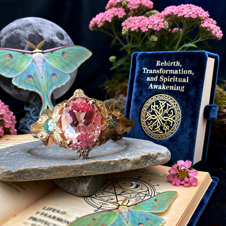 FREE Today: Luna Moth Pink Zircon Flower Ring - image 3