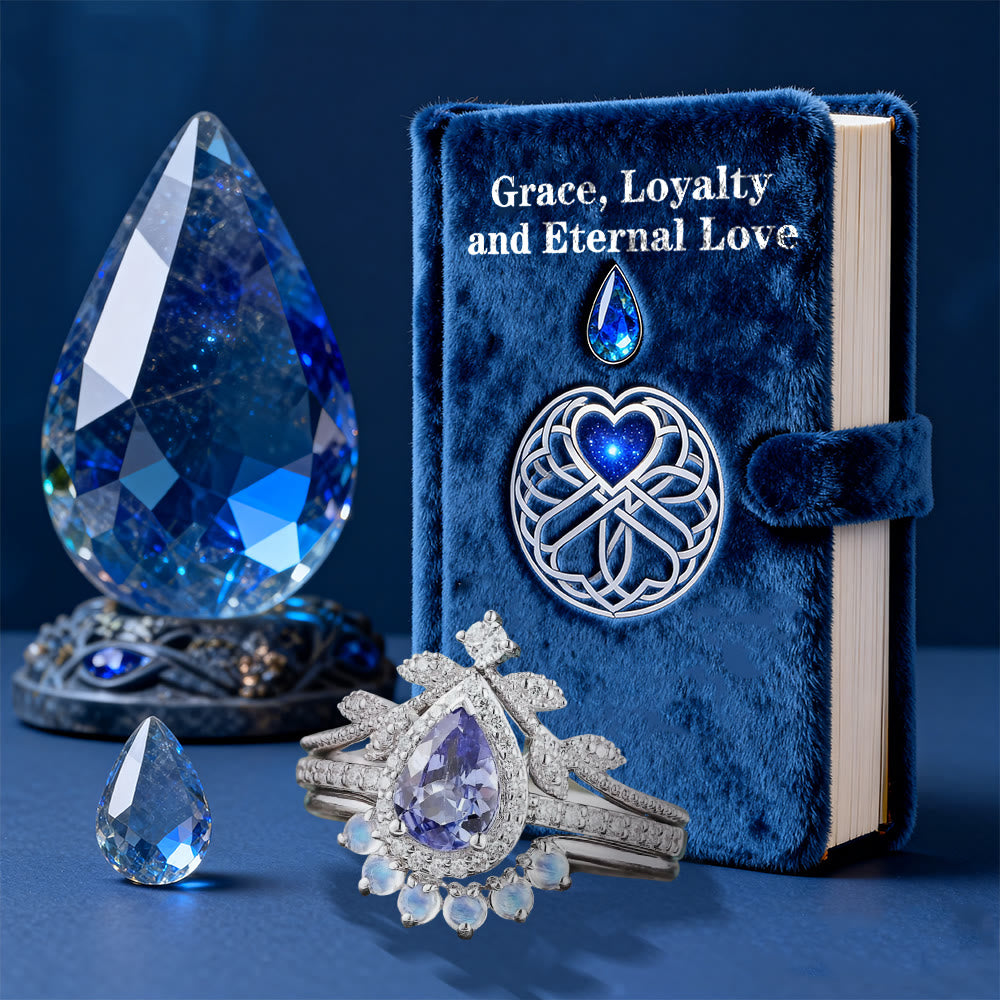 FREE Today: Tear Sapphire 3-Piece Crown Ring Set - image 3