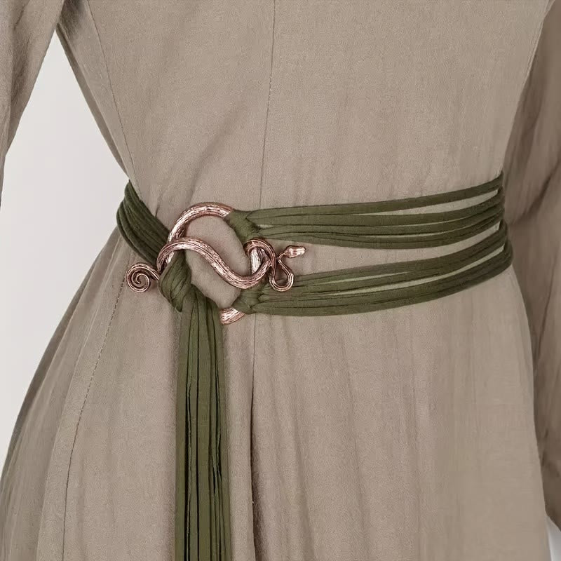 WorldNorse Serpent Shaped Buckle Multi Strap Belt - image 0