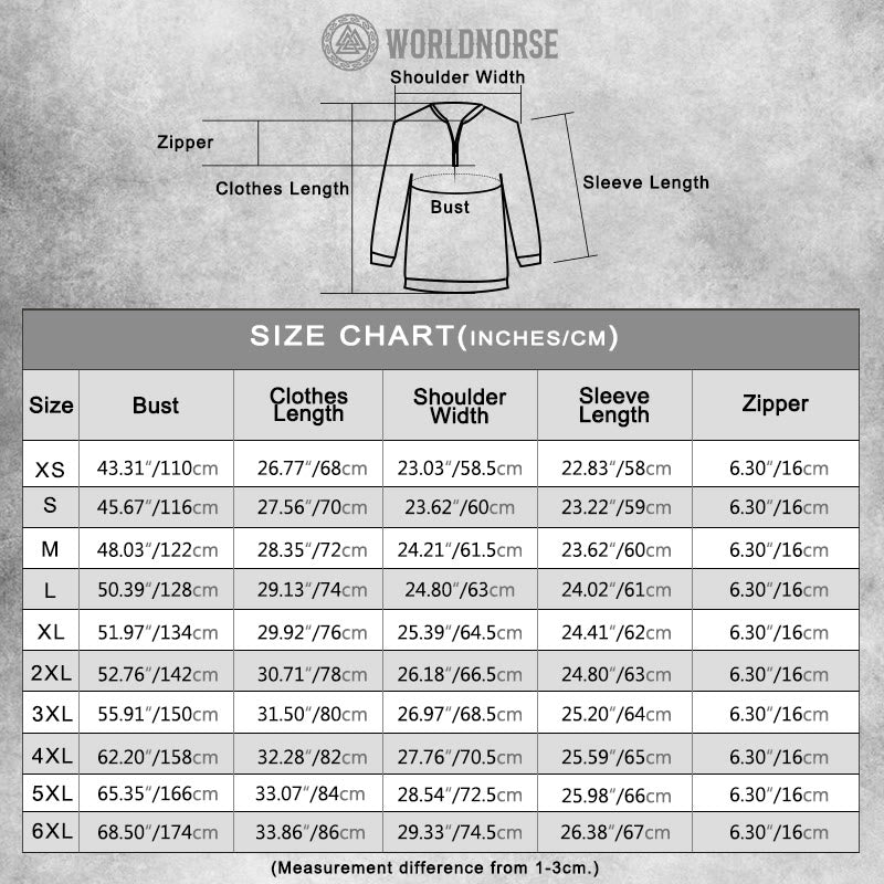 WorldNorse Nordic Emblazoned Vegvisir Valknut Zipper Sweatshirt - image 4