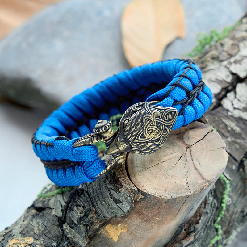 WorldNorse Viking Antique Raven Paracord Braided Bracelet - image 1