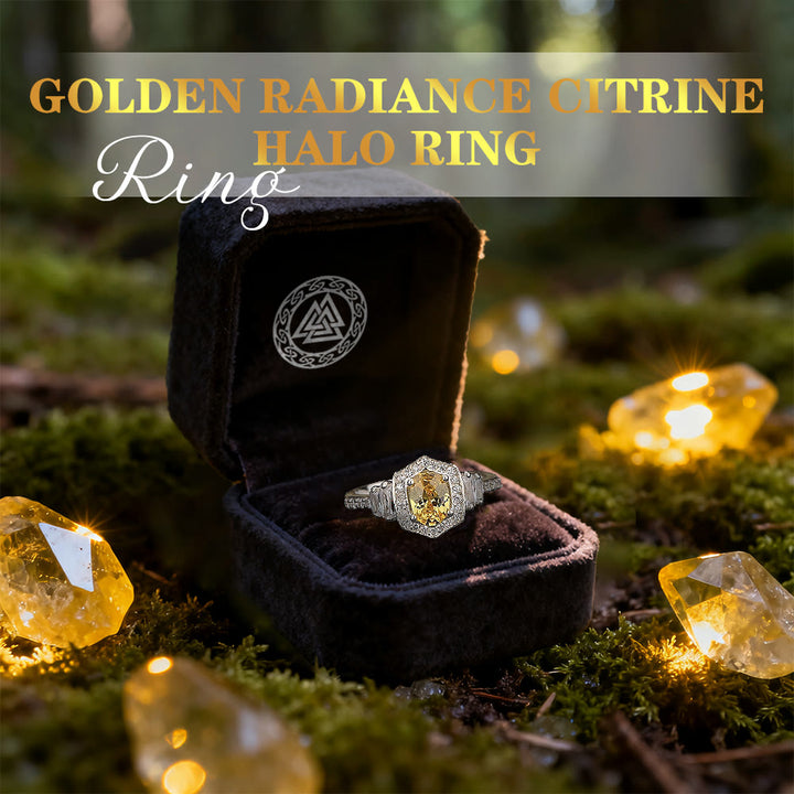 FREE Today: Golden Radiance Citrine Halo Ring - image 2