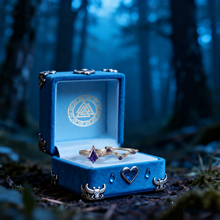 FREE Today: Sapphire Leaf Crown Ring Set - image 4