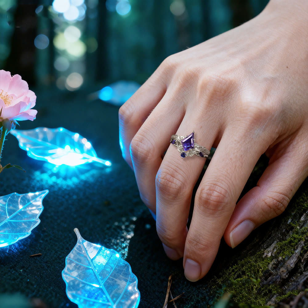 FREE Today: Sapphire Leaf Crown Ring Set - image 1