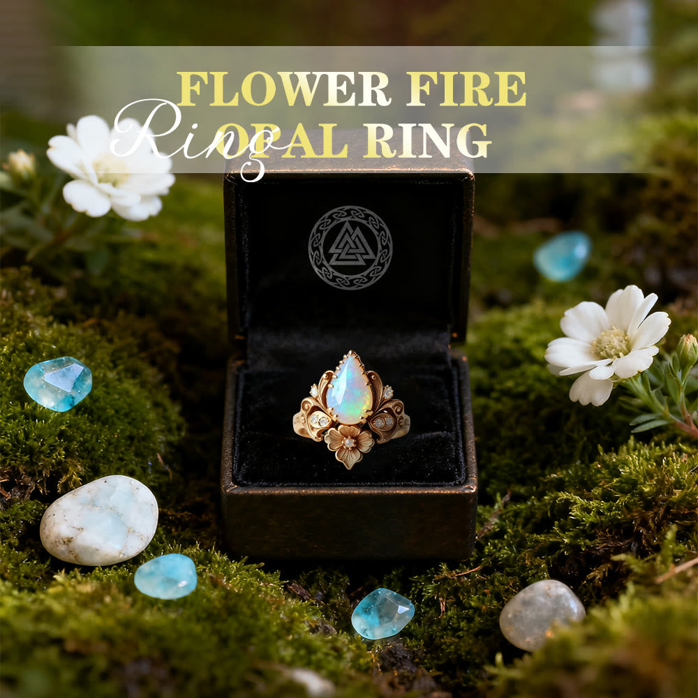 FREE Today: Flower Fire Opal Ring - image 2