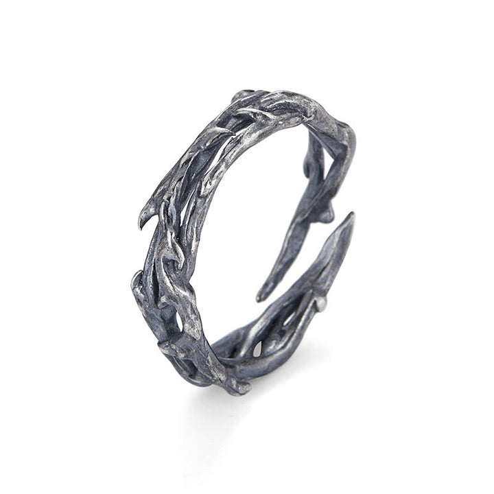 WorldNorse Handcrafted 925 Silver Twisted Thorn Branch Ring - image 4