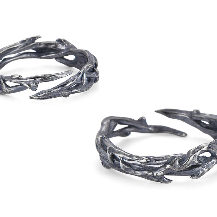 WorldNorse Handcrafted 925 Silver Twisted Thorn Branch Ring - image 6