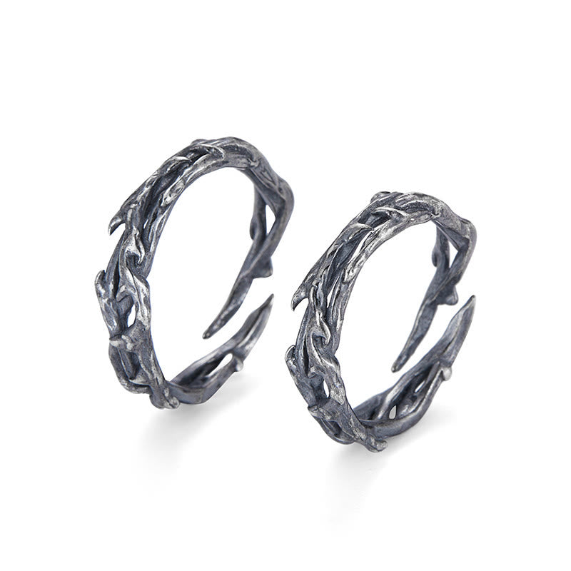 WorldNorse Handcrafted 925 Silver Twisted Thorn Branch Ring - image 5