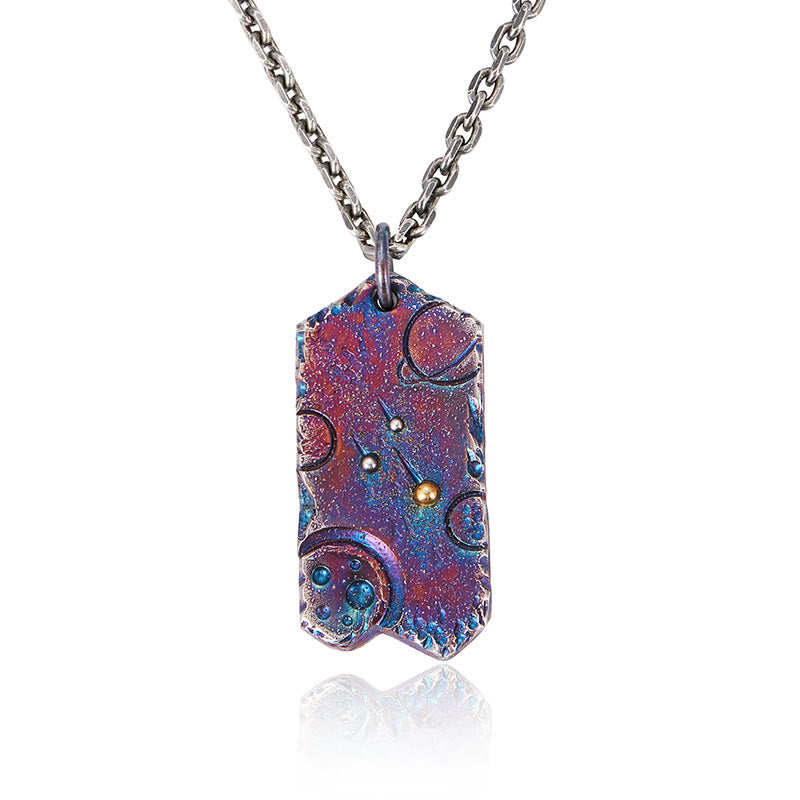 WorldNorse Handcrafted 999 Silver Celestial Planet Engraved Necklace - image 2