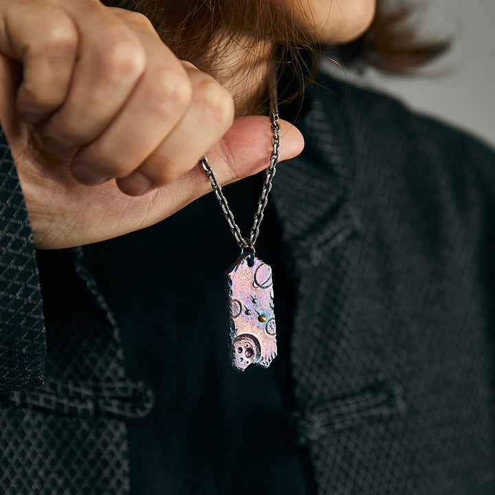 WorldNorse Handcrafted 999 Silver Celestial Planet Engraved Necklace - image 5