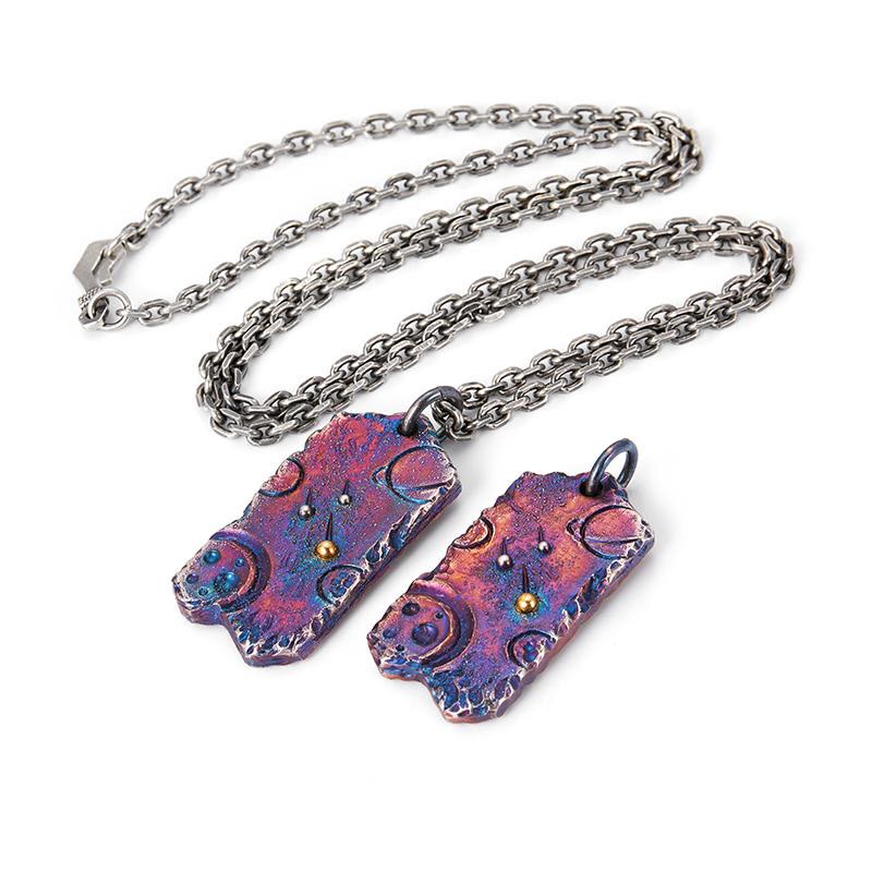 WorldNorse 999 Sterling Silver Celestial Planet Engraved Necklace - image 4