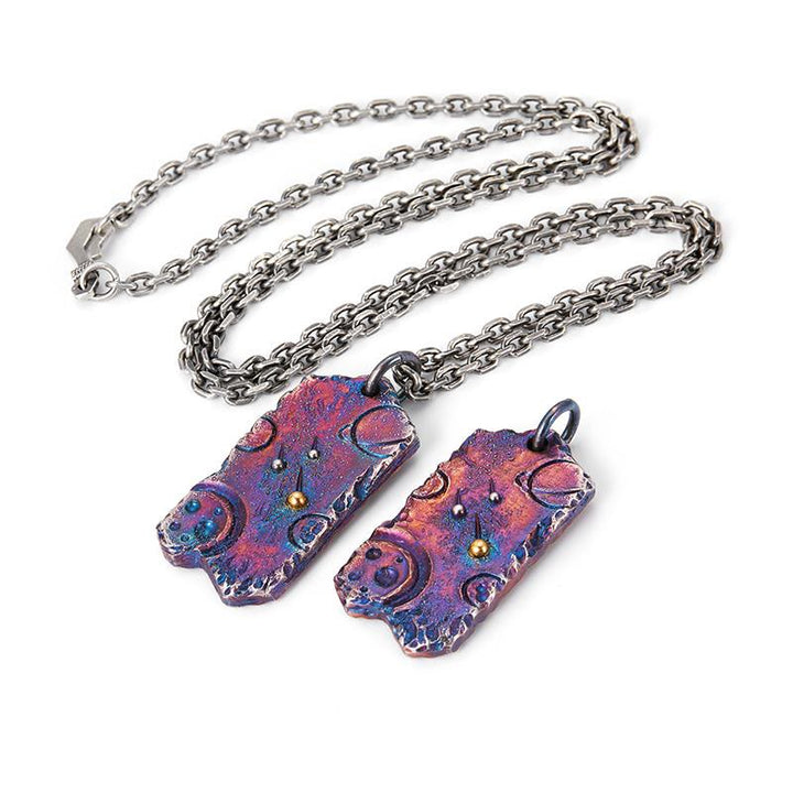 WorldNorse 999 Sterling Silver Celestial Planet Engraved Necklace - image 4