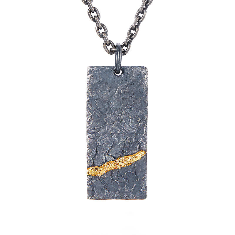 WorldNorse Handcrafted 999 Silver Dark Textured Rough Necklace - image 3