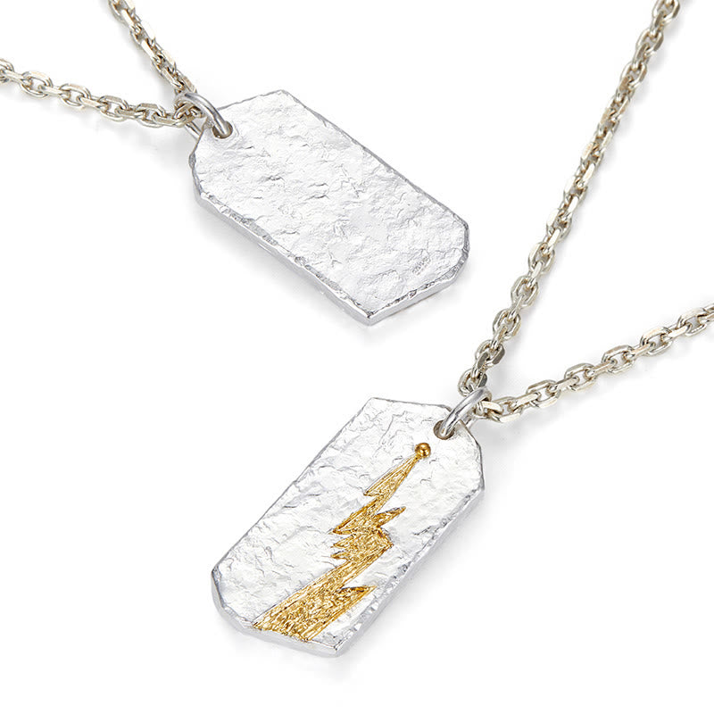 WorldNorse Handcrafted 999 Silver Textured Lightning Necklace - image 3