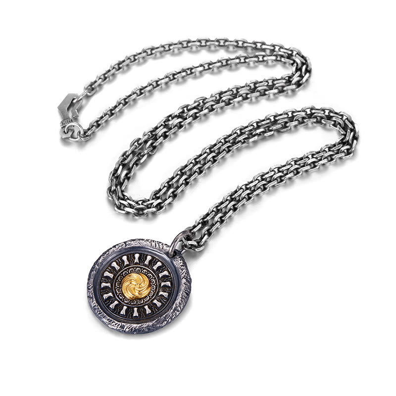 WorldNorse 999 Sterling Silver Spiral Rune Disk Necklace - image 4