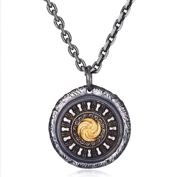 WorldNorse Handcrafted 999 Silver Spiral Rune Disk Necklace - image 5