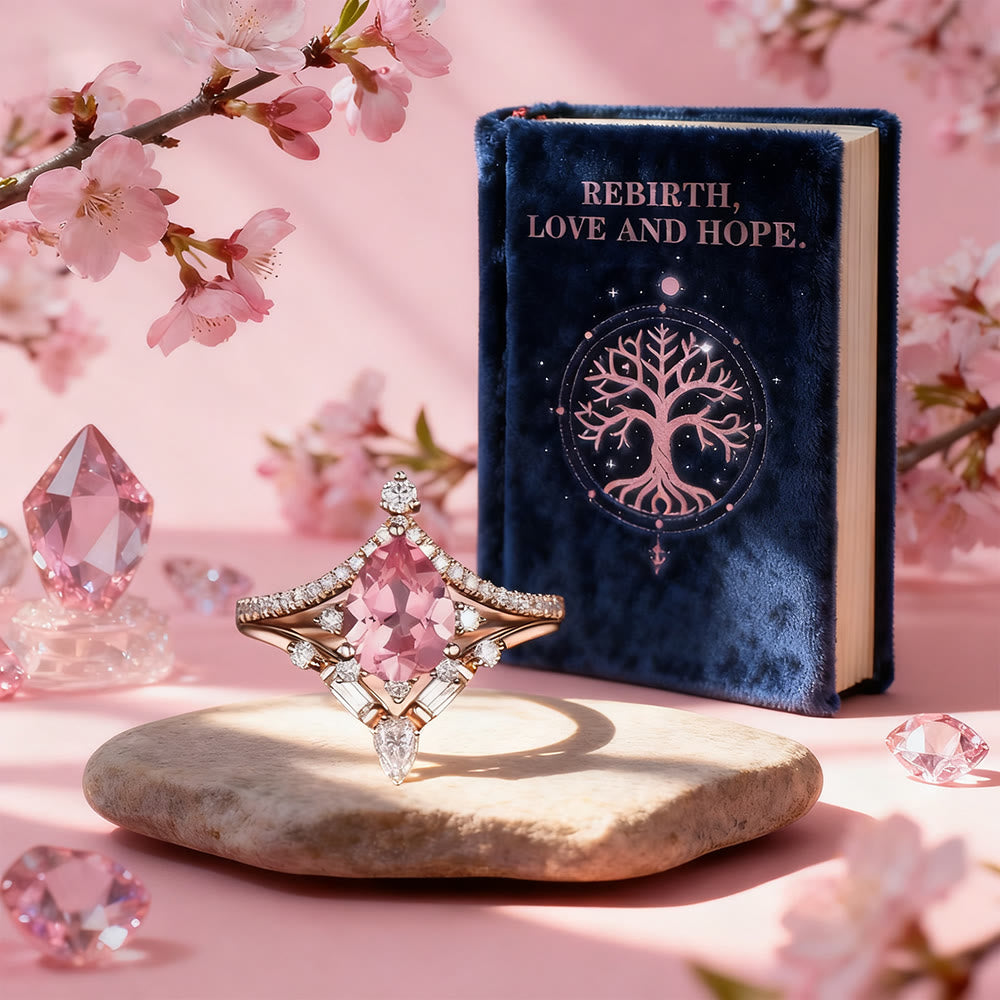 FREE Today: Spring Petal Pink Teardrop Zircon Ring - image 3