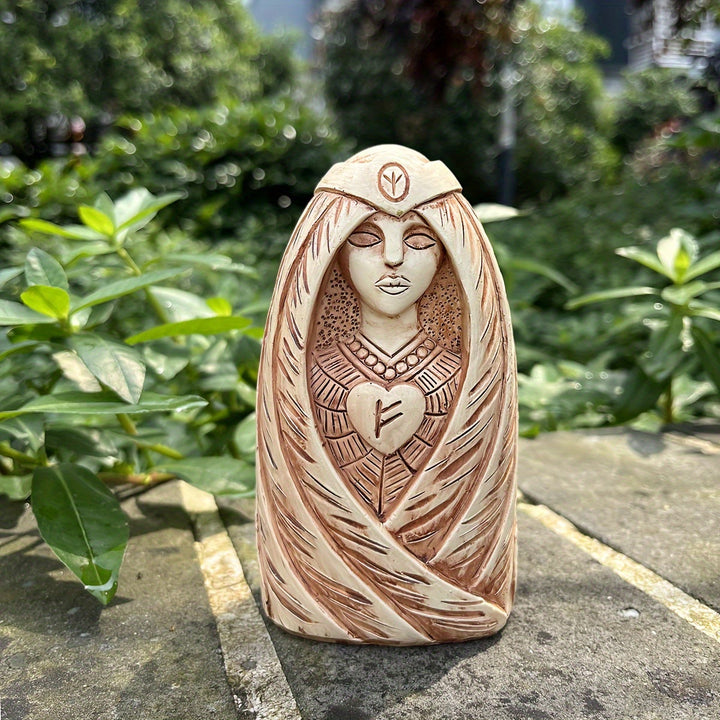 WorldNorse Heart Rune Veiled Goddess Statue Decoration - Goddess - image 0