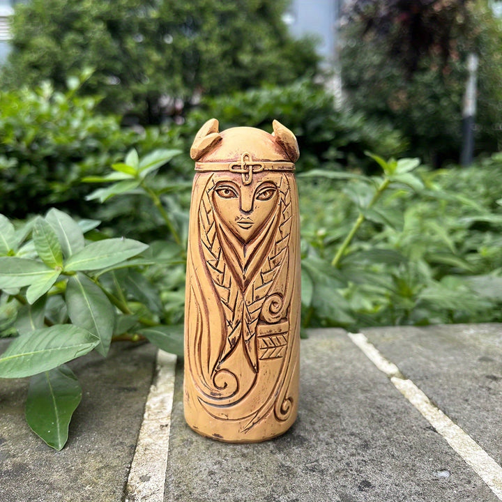 WorldNorse Knot Crested Horned Weaver Statue Decoration - image 1