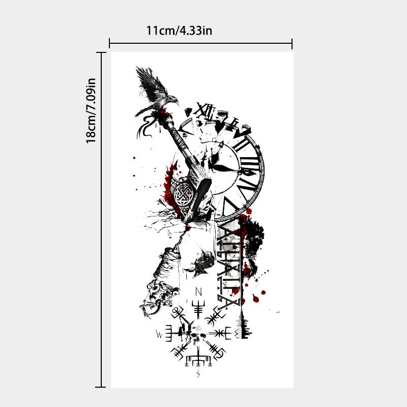 WorldNorse Grunge Norse Weapon Chrono Blaze Waterproof Tattoo Stickers - image 3
