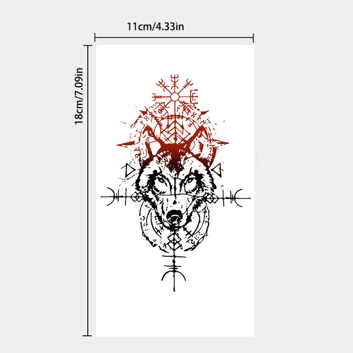 WorldNorse Fenrir Totem Blaze Waterproof Tattoo Stickers - image 3