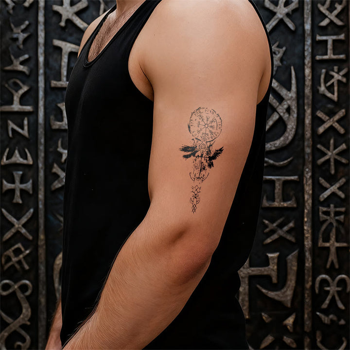 WorldNorse Mythic Rune Raven Waterproof Tattoo Stickers - image 5