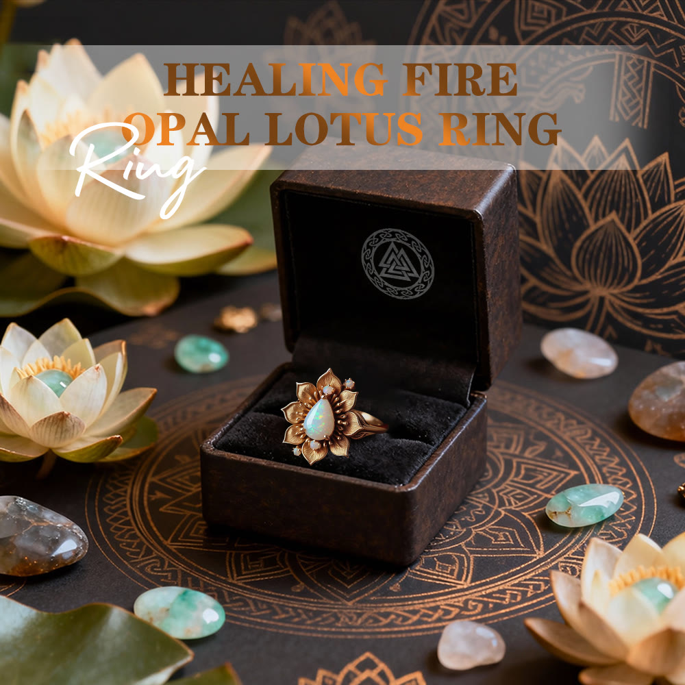 FREE Today: Healing Fire Opal Lotus Ring - image 2