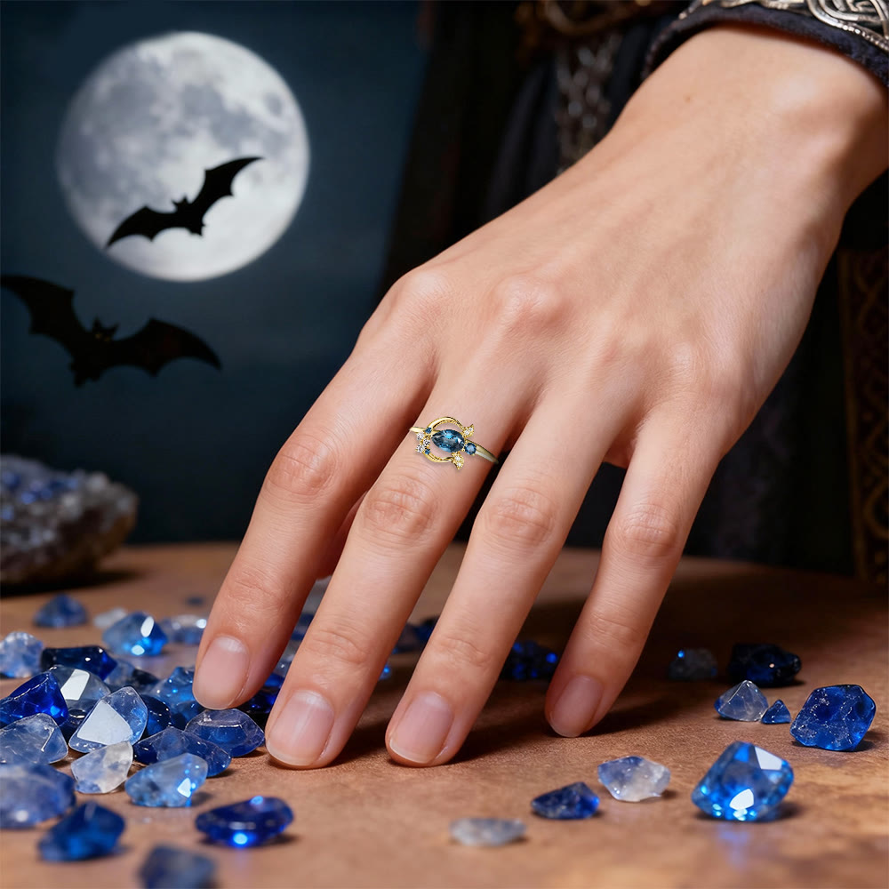FREE Today: Blue Topaz Moon Bat Ring - image 10