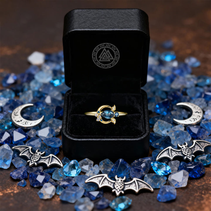 FREE Today: Blue Topaz Moon Bat Ring - image 12