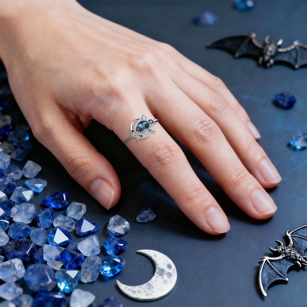 FREE Today: Blue Topaz Moon Bat Ring - image 6