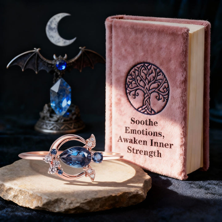 FREE Today: Blue Topaz Moon Bat Ring - image 3