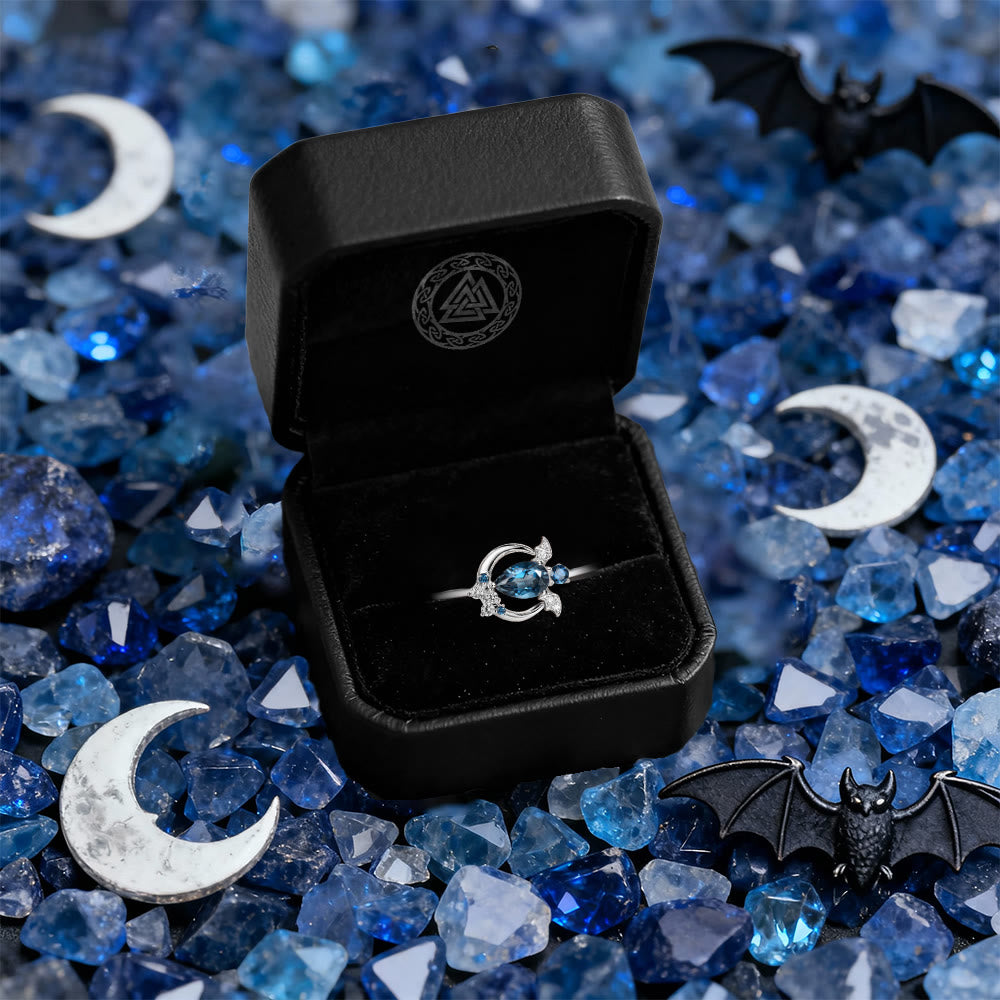 FREE Today: Blue Topaz Moon Bat Ring - image 8
