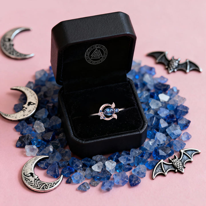 FREE Today: Blue Topaz Moon Bat Ring - image 4