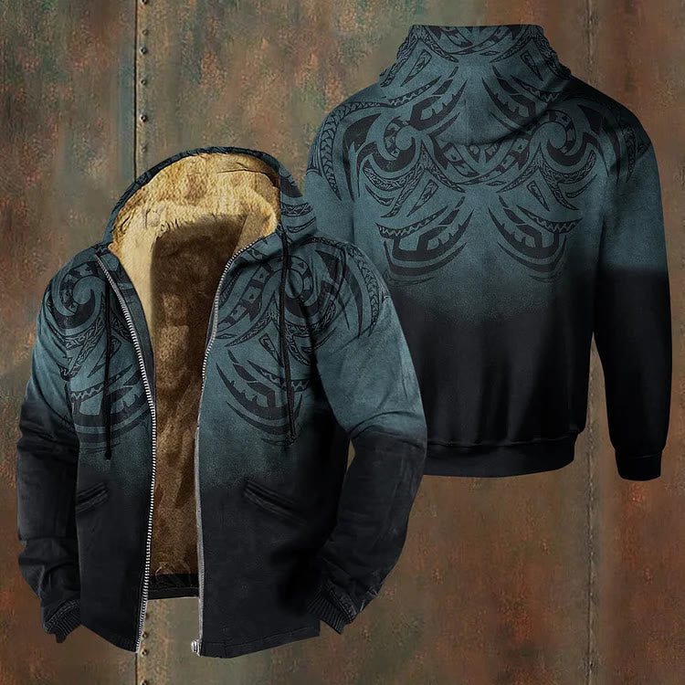 WorldNorse Tribal Knotwork Gradient Zipper Hoodie Coat - US/UK/AU50，EU60 (5XL) - image 0