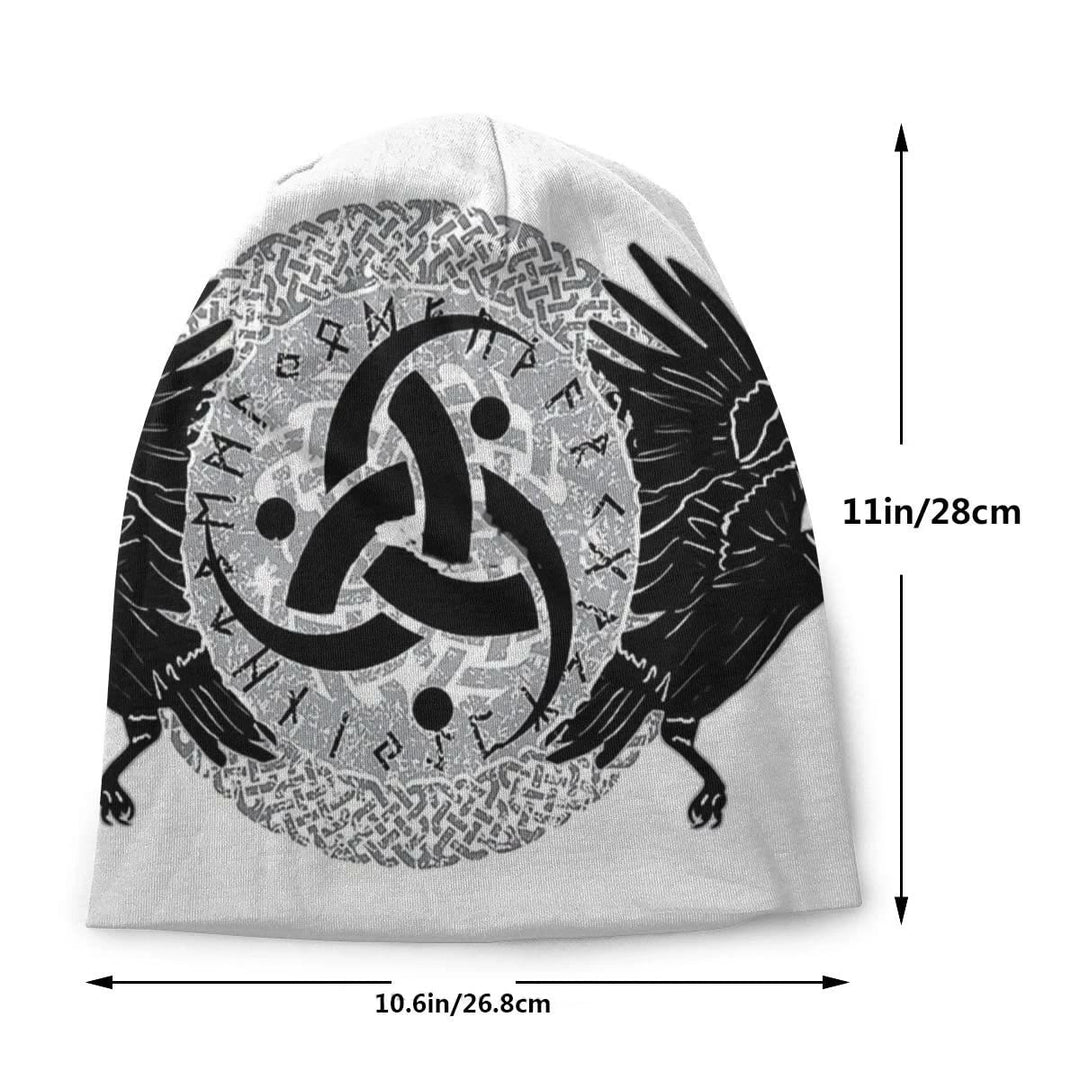 WorldNorse Raven Triple Horn of Odin Celtic Knot Beanie - image 2