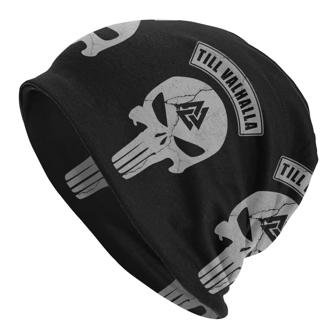 WorldNorse Valhalla Skull Valknut Beanie - Valknut - image 0