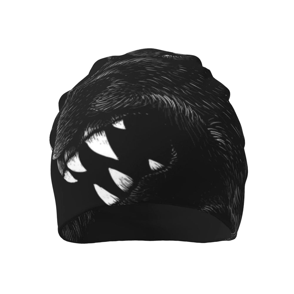 WorldNorse Monochrome Fenrir Wolf Beanie - image 1