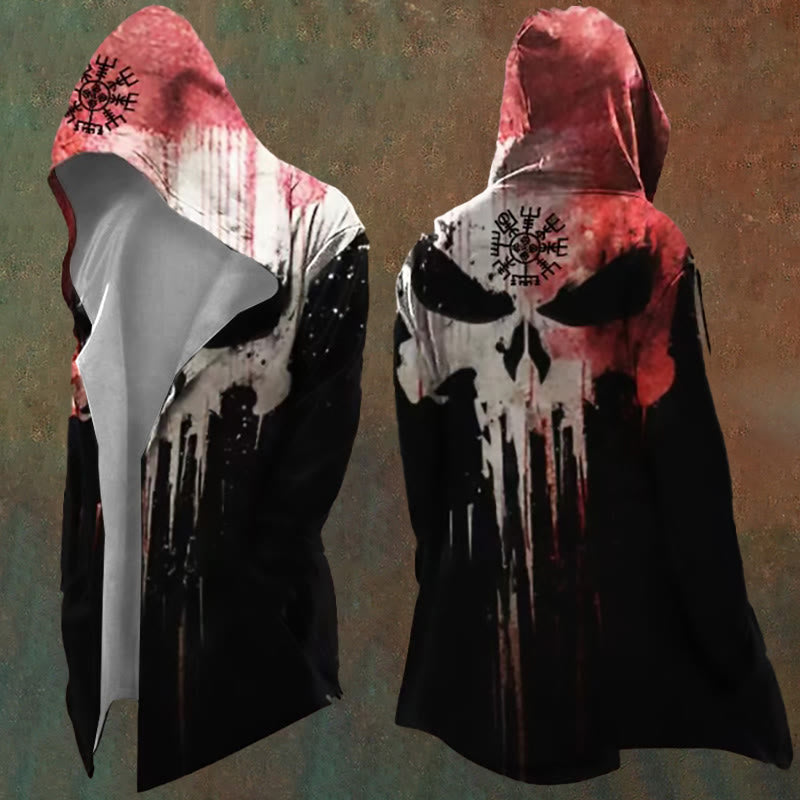 WorldNorse Skull Vegvisir Hooded Jacket - US/UK/AU48，EU58 (4XL) - image 0