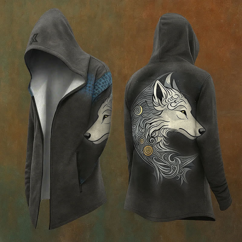 WorldNorse Ornate Fenrir Cosmic Swirl Hooded Jacket - US/UK/AU48，EU58 (4XL) - image 0