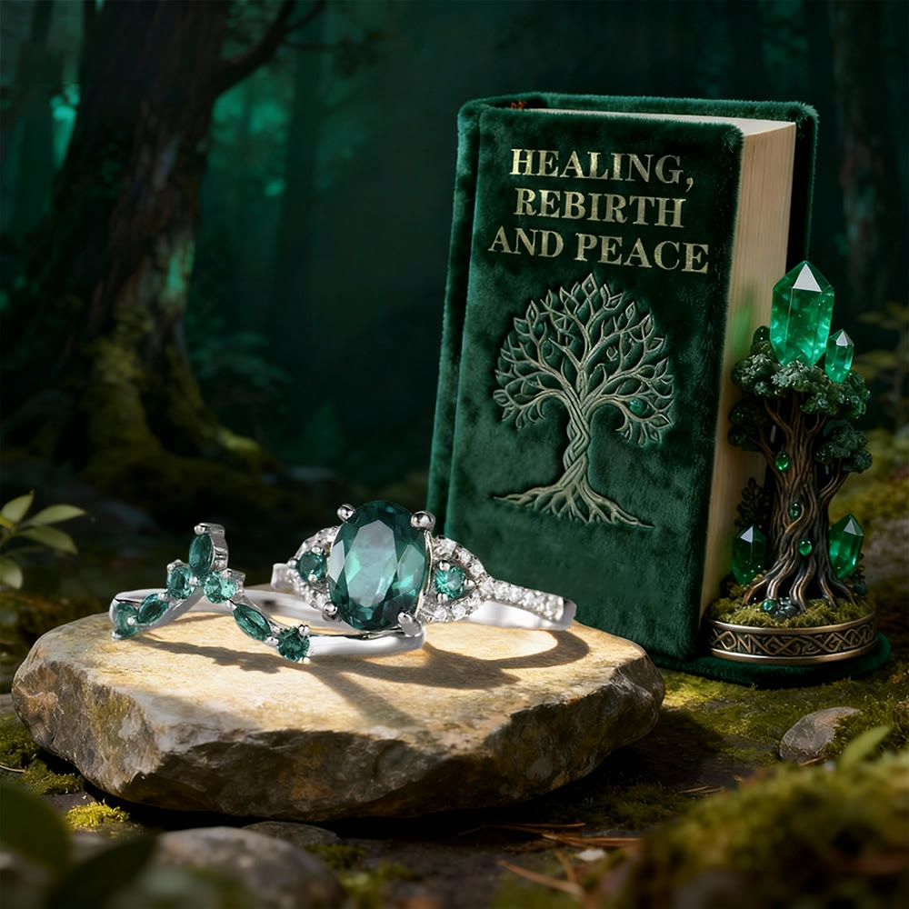 FREE Today: Forestborn Emerald Crown Ring Set - image 3